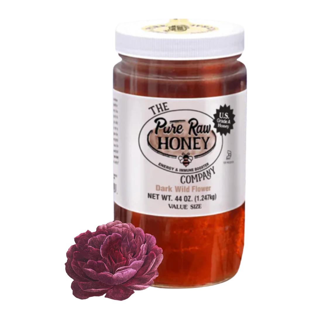 Dark Wildflower Honey 44oz - Pure Raw Brands