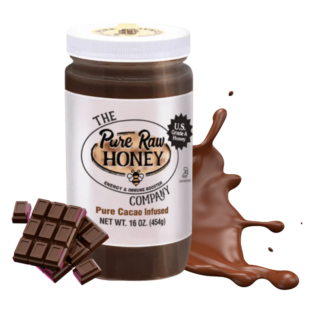 Raw Cacao Honey 16oz - Pure Raw Brands