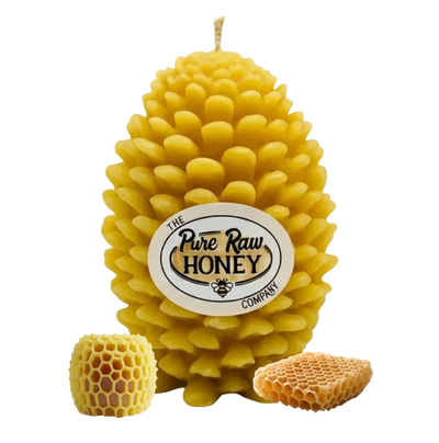 Large Beeswax Pinecone Candle