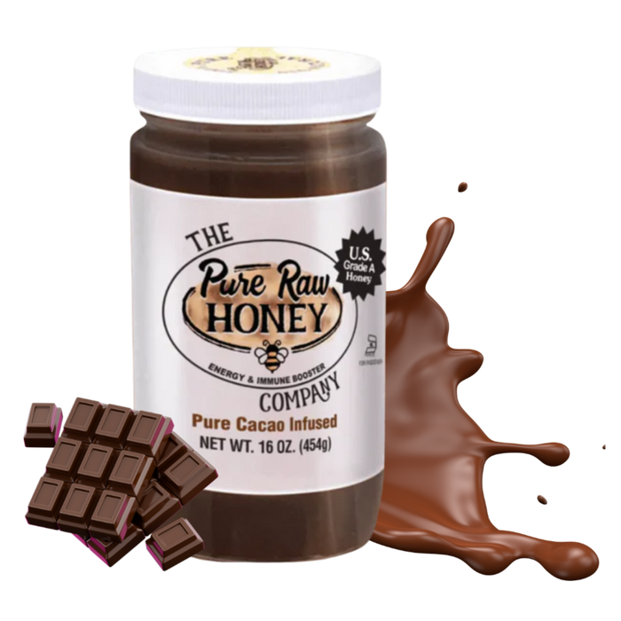 Raw Cacao Honey 16oz - Pure Raw Brands