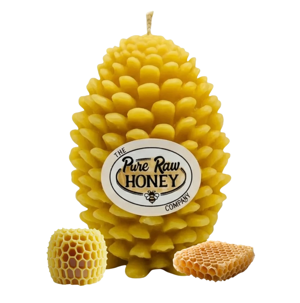 Large Beeswax Pinecone Candle