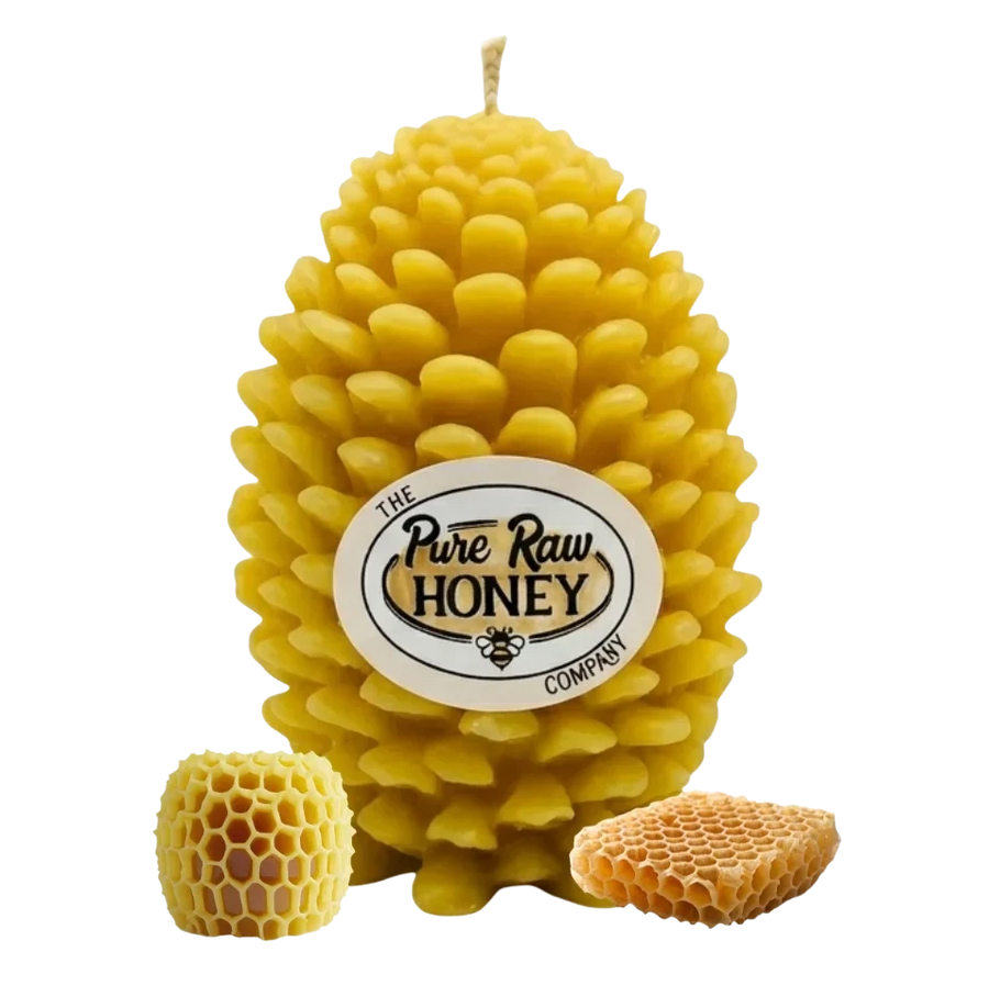 Large Beeswax Pinecone Candle
