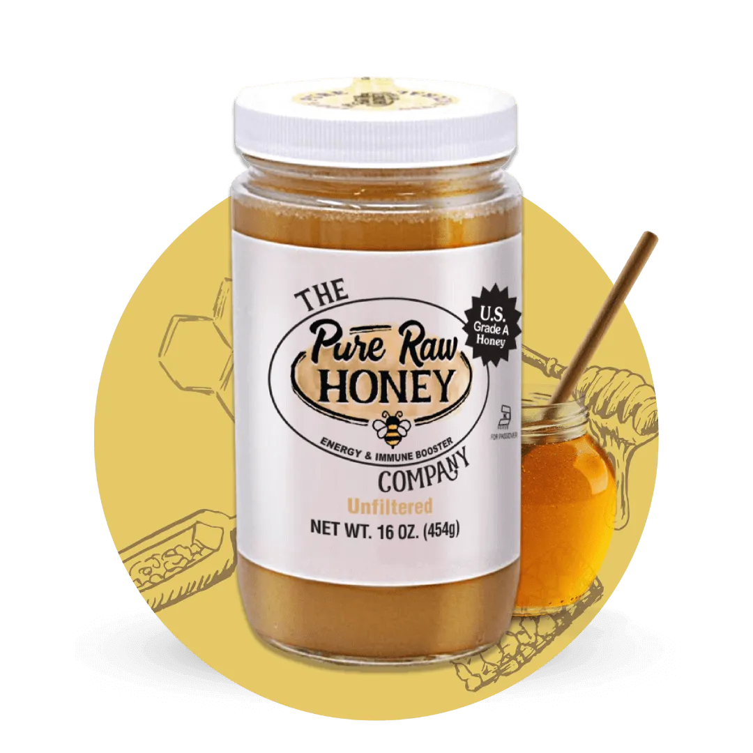 Raw Unfiltered honey 16oz - Pure Raw Brands